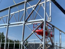 Строительство ангара с размерами 21,0х42,0х6,0 м, с односкатной кровлей, 4й снеговой район