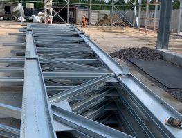 Строительство ангара с размерами 21,0х42,0х6,0 м, с односкатной кровлей, 4й снеговой район