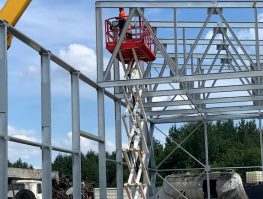 Строительство ангара с размерами 21,0х42,0х6,0 м, с односкатной кровлей, 4й снеговой район